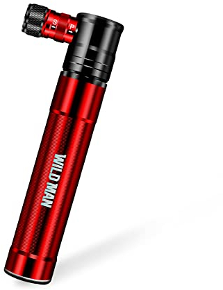 HNVNER Mini Bike Pump,Alloy Portable Bicycle Tire Pump,Super Fast Tyre Inflation and Easy to Switch Between Schrader and Presta Valve,Perfect for Road, Mountain and BMX Bikes