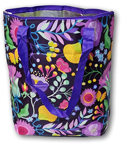PromotionGift - Nevera Plegable Reutilizable, Bolsa de Playa y de Compras Ligera y Duradera, con Forro Interior de Aluminio función de refrigeración