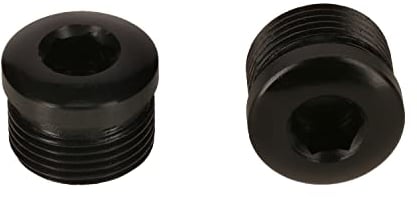 PrecisionGeek Alu MTB Bicicletta Strada Pedale Piatto End Tappi Polvere Tappi Estremità Bulloni Esagonali Nero 2