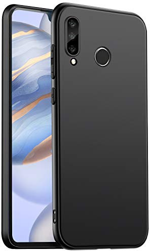 Filoto Soft Silikon Hülle für Huawei P30 Lite, Kameraschutz Stoßfest TPU Handyhülle, Anti-Fingerabdruck Unzerstörbare Starke Stoßfestigkeit Kratzfest Ultra Dünn Schutzhülle (Schwarz)