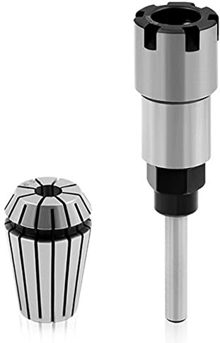 Bestgle 1/4 Shank Router Collet Extension Rod Chuck Holder Extender Adapter with 6.5mm ER16 Spring Collet Set