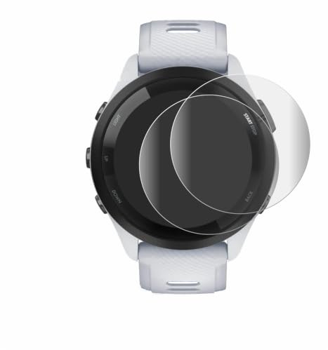 BROTECT Schutzfolie für Garmin Forerunner 265 | (46 mm) 2 Stück Transparenter Displayschutz Made in Germany Klare Full-Screen Folie Full-Cover 3D Curved Montage Kit