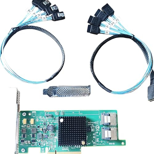 SVNXINGTII 9207-8i 6 GB SAS 2308 PCI-E 3.0 HBA IT-Modus für ZFS FreeNAS unRAID 2 x SFF-8087 SATA Host Bus Adapter