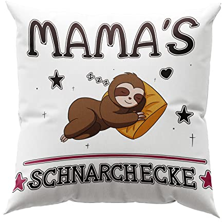 Zierkissenbezug (Mama,Stil 1),Mama Geschenk, 45x45 cm Weiß Kissenbezug Mama,Geburtstag Weihnachten Geschenk Muttertagsgeschenk für Mama,Kissenbezug mit mit Taschen,Faultier Geschenk für Mama