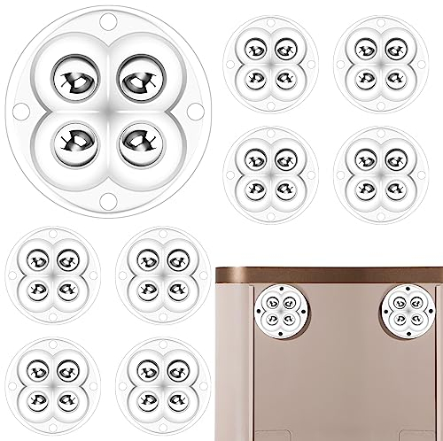Lot de 8 mini roulettes auto-adhésives rotatives à 360°, mini roues pour appareils de cuisine, petits meubles, poubelles, boîte de rangement, cafetière