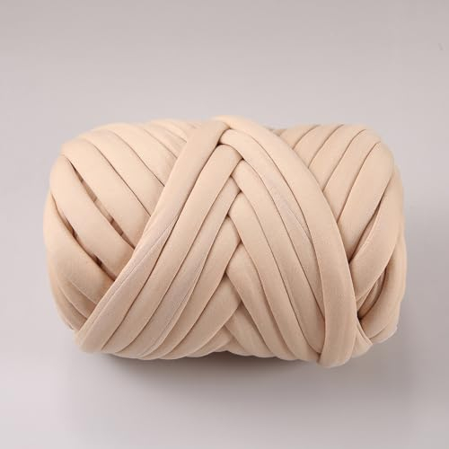 FIYSON Armstricken Wolle 500g/25m, Chunky XXL Wolle zum Handstricken, Chunky Yarn Schlauchgarn Häkelwolle, Bulky Armstricken Isländische Wolle, für Anfänger, Decken, Tasche, Handstrickgarn (Khaki)