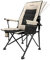 CHICHILL Campingstuhl Faltbar, Ultragroß Klappstuhl Camping Einstellbar Hochlehner Luxus Stuhl Angelstuhl für Übergewichtige Klappstühle bis 180kg Campingstühle für Outdoor und Reisen (Beige)