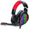 Jimonyer Gaming Headset with Microphone for PC/PS4/PS5/Xbox/Nintendo Switch, Stereo Surround Sound Gaming Headphones, Xbox One Headset with Noise Cancelling, Flexible Mic, RGB Light (Red)