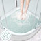 Corner Shower Matr, Quadrant Loofah Shower Mat with Drain, Washable Sector Bath Mat for Bathroom Floor, Elderly, Quick Dry(53x53cm)