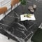 JOLIHOME Marble Effect Self Adhesive Wallpaper Glossy Peel and Stick Contact Paper Glitter Wall Sticker Waterproof and Oil Proof for Bathroom Bedroom Decor 40x500cm, Black Crystalline Rock