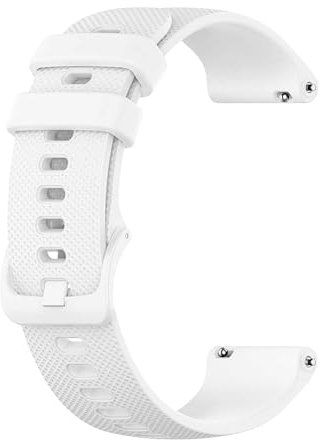 OcioDual Bracelet Montre Connectée, Bracelet Montre 20mm en Silicone, à Dégagement Rapide, Bracelets de Montres pour Femme, Bracelets de Montres pour Homme, Modèles Universels, Blanc