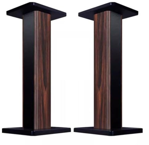 Supports D'enceintes Base De Support D'enceinte Surround Professionnelle sur Pied en Bois pour Cinéma Maison Support en Bois pour Audio De Scène - Convient Aux Enceintes (Color : Brown-A, S : 30cm/1