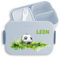 Bento Box Midi Lunchbox für Mepal Bentobox - Fußball Geschenke Junge Fussballgeschenk Kinder - 900 ml - Hellblau - einschulung brotdose brotbüchse jungen schule soccer fussball jausenbox die