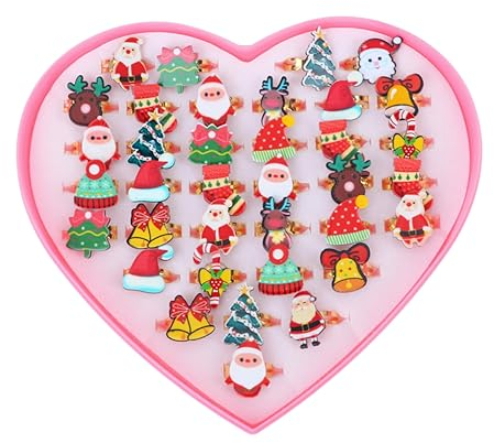 BESTonZON 36St Fingerring Spielzeug weihnachtsparty accessoires weihnachtsgeschenke für kinder Kinderspielzeug Weihnachts-LED-Ring Ringe Spielzeuge Weihnachts-Finger-Requisiten Karikatur