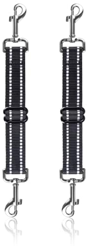 2 Stück Hundehalsband Clip, Reflektierende Sicherungsclips für Hundehalsbänder 360° Drehbare Hundegeschirr Verbindungsstücke mit Doppelverschlüssen für Hundegeschirr zu Halsband Sicherheits Clip