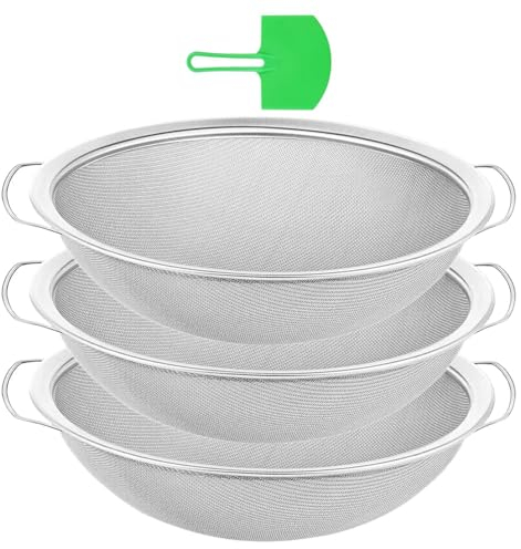 colador de malla fina grande, colador de metal - 3 coladores de pintura de malla fina fáciles de usar,Colador de pintura de malla fina más de alta capacidad, filtro de pintura de acero