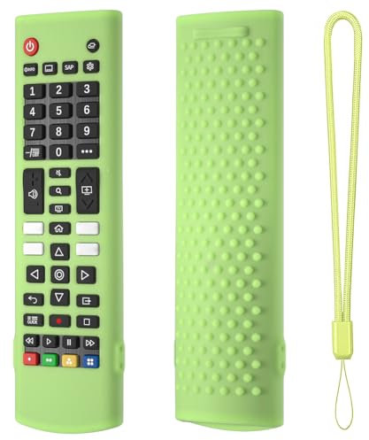 Fiorky Funda de Silicona for Control Remoto LG TV Remote AKB75095307 AKB76040302 con Cordón Funda de Silicona Funda Protectora for Controlador Piel Antideslizante Cubierta remota Reemplazo