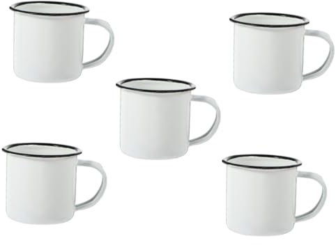Mikinona Lot De 5 Tasses À Vin En Fer De Style Vintage Petite Tasse À Eau Chaude Vaisselle Pour La Maison Artisanat Raffiné