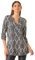 Roman Originals Pintuck Shirt for Women Ladies Jersey Blouse Collarless Top Flare Crinkle Notch Neck Tunic 3/4 Length Sleeve Longline Smart Casual Party Going Out - Ivory - Size 14