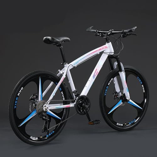 Mountainbike 27,5 Zoll 30 Gang Carbonstahlrahmen Stoßdämpfende Scheibenbremsen Geeignet für Jugendliche und Erwachsene Im Gelände E1,24-inch 24-Speed