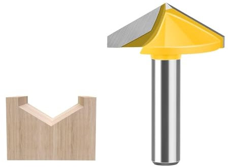 V-Nut-Fräser, 8 mm Schaft, 60/90/120 Grad, 3D-CNC-Gravur, Holzbearbeitungs-Fräser(8X32X120)