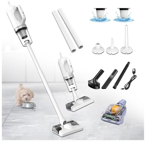 LRF-yxkj Aspira E Lava Pavimenti Casa 5 in 1 Batteria Portatile Ricaricabile, Lavasciuga Pavimenti Senza Filo per Pulizia Domestica/Capelli/Polvere/Lavapavimenti