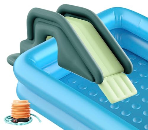 Glissement de Piscine Gonflable, Toboggan de Piscine pourpiscines Hors-Sol, Toboggan Gonflable pour Enfant, Largeur à Eau pour extérieur, intérieur, arrière-Cour 200x80x85cm
