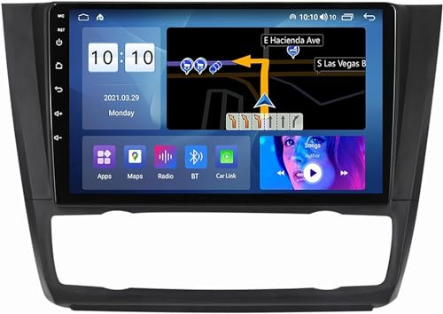 Generisch Android 12 Multimedia-Player für BMW 1er E81 E82 E87 E88 (2008-2012) – 9-Zoll-Radio, GPS-Navigation, Bluetooth/FM-Empfänger, AUX/TF/SWC-Eingang