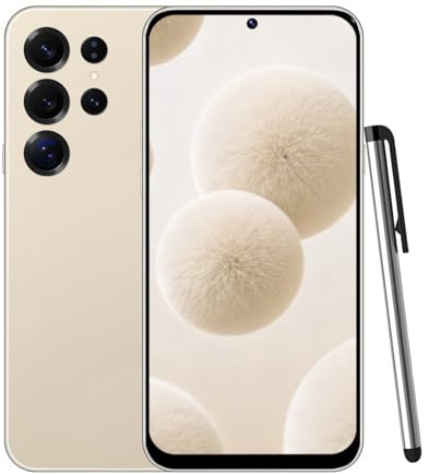 LilCost 4G Smartphone Unlocked, Android 12.0 Mobile Phones 6.6'' HD+ Screen, 4GB+32GB ROM/256GB SD, 4G Dual SIM Dual Camera, Face ID+WIFI+BT+FM+GPS+OTG (Gold)