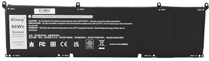 XClong 86Wh 69KF2 Laptop Akku Ersatz für Dell G7 15 7500 G15 5510 5511 5515 5520 5521 XPS 15 9500 9510 9530 Inspiron 7510 7610 7620 Alien Ware M15 R3 R4 R5 R6 R7 M17 R3 R3. 4 Precision 5550 5560 5570
