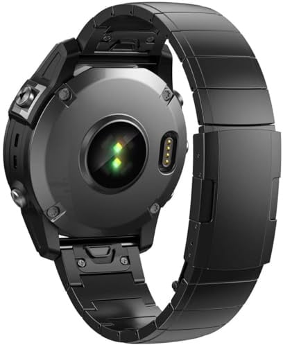 synsing 26mm Titan Armband Kompatibel mit Fenix 8 51mm/Enduro 3 51mm/7X Pro/6X Pro,22mm Metall Armband mit Schnellverschluss Kompatibel mit Fenix 8 47mm/E 47mm/7/6 Pro/5 Plus/Forerunner 965 955