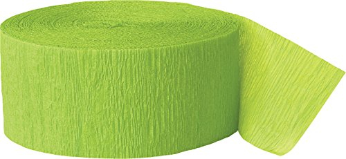 Krepp-Papier Party-Papierschlange - 24 m - Lindgrün, 81ft