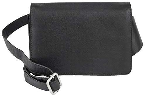 Gürteltasche mit Volllederausstattung LEAS in Echt-Leder, schwarz - LEAS Travel-Line