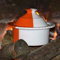 Schmortopf, Durchmesser 20 cm, Weiß/Orange
