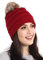 Brook + Bay Beanie Strickmütze für Damen - One Size - Winter Bommelmütze - Mütze Mit Bommel - Damenmütze - Hat Women - Pudelmütze