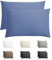 Sleeptime Kissenbezug - 2er Set - 100% Baumwolle - Kissenhülle 60x70 - Mit Hotelverlsuss (60 x 70 cm (2X), Blau)