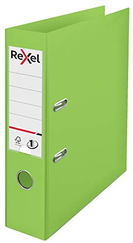 Rexel Choices 2115505 Ordner A4, 75 mm Rücken, 500 Blatt, Kunststoffdeckel, Aktenordner, hellgrün