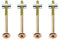 Merriway BH06806 Merriway-Pernos para Muebles de Cabeza Allen BZP con Tuercas de Barril M6 x 150 mm, Tono Dorado