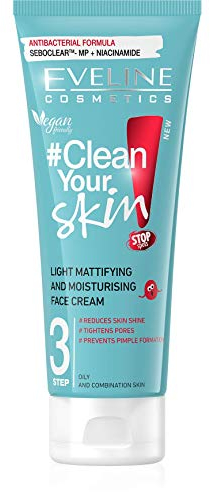 Eveline Cosmetics Reinigen Sie Ihr Hautlicht Mattifying-Moisturizing Face Cream, 75 ml
