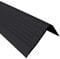 RGPD 70x40mm Bullnose Stair Anti Slip Nosing 46.45 1.18 Meters Length PVC Rubber Angle Step Edge TMW Profiles (Black)