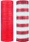 2 Rolls Decor Mesh Poly Ribbons 10 Inch x 30 Feet Each Roll Metallic Foil Mesh Ribbon Christmas Tree Decorative Mesh Red and White Rolls for Xmas Wreaths,Swags and Home Decorating