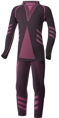 Ladeheid Skiunterwäsche Kinder Funktionsunterwäsche Set Langarm Shirt Lange Unterhose Thermoaktiv LAGI009