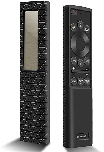 Cover for Samsung Solar Cell Remote 2021, Protective Silicone Case BN59-01357A / BN59-01363A / BN59-01311B / BN59-01300C Samsung Remote Control Sleeve Protector Skin Anti-Slip-Black
