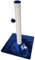 NYVI Katzen Kratzstamm Milano 63 cm groß Dunkelblau - Katzen Kratzbaum Sisal Kratz Säule mit Fellball zum Spielen - Stabiler und Robuster Katzenbaum
