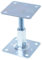 Aqbau® Support de poteau réglable en hauteur 110 x 110 mm, chaussures de poutre, support de poteau, pied de support réglable, pied de sol en béton à visser, galvanisé