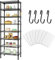Forthcan 8-Tier Wire Shelving Unit, 8 Shelves Metal Shelving for Storage, Adjustable Heavy Duty Storage Shelves or Two 4-Tier Standing Shelf Units for Kitchen Pantry Organization, Black