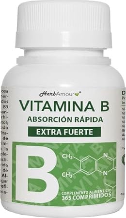 VITAMINA B EXTRA FORTE I 365 Compresse (Scorta Per 12 Mesi)| Complex di Vitamina B con Vitamina B1, B2, B3, B5, B6, B12, con Biotina, Acido Folico e Vitamina B12