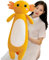 Aiuidun Plüschtier Axolotl Kuscheltier Stofftier Axolotl Plüsch Umarmung Kissen,Weicher Salamander Langes Wurfkissen Spielzeug,Schmusetier Geschenk für Kinder Mädchen Jungen(Orange,80cm)