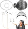 Alte Dame Cosplay Set, 7 TLG Großmutter Cosplay Zubehör Set, mit Oma Perücke Perückekappe Omabrille Brillenketten Armband Perlenkette Ohrringe für Halloween Karneval Mottoparty Fasching Deko