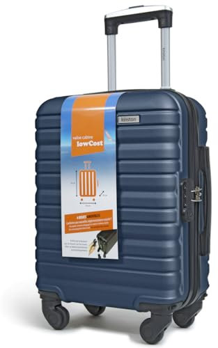 KINSTON Valise Cabine pour EasyJet 4 Roues Détachables Taille LowCost - Bagage à Main Léger et Durable, Roues Pivotantes Amovibles Démontable - Bleu